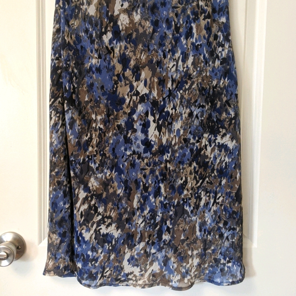 Floral midi lined skirt